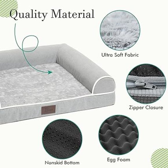 Orthopedic Dog Beds for Large Dogs,Waterproof Lined Egg Crate Foam Pet - Picture 4 of 5